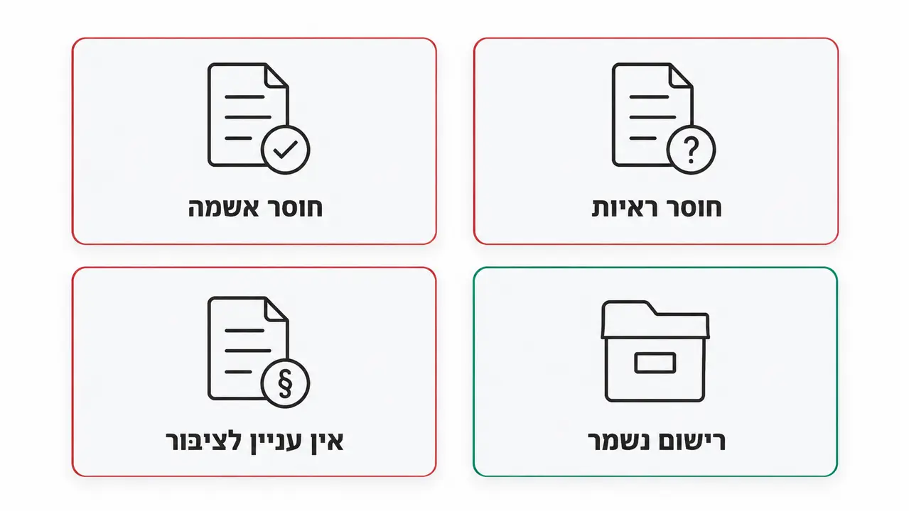 סגירת התיק, והרישום שנשאר אחריה