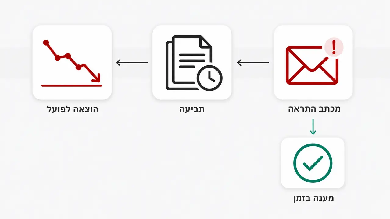 מה קורה כשמתעלמים ממכתב או מפספסים מועד