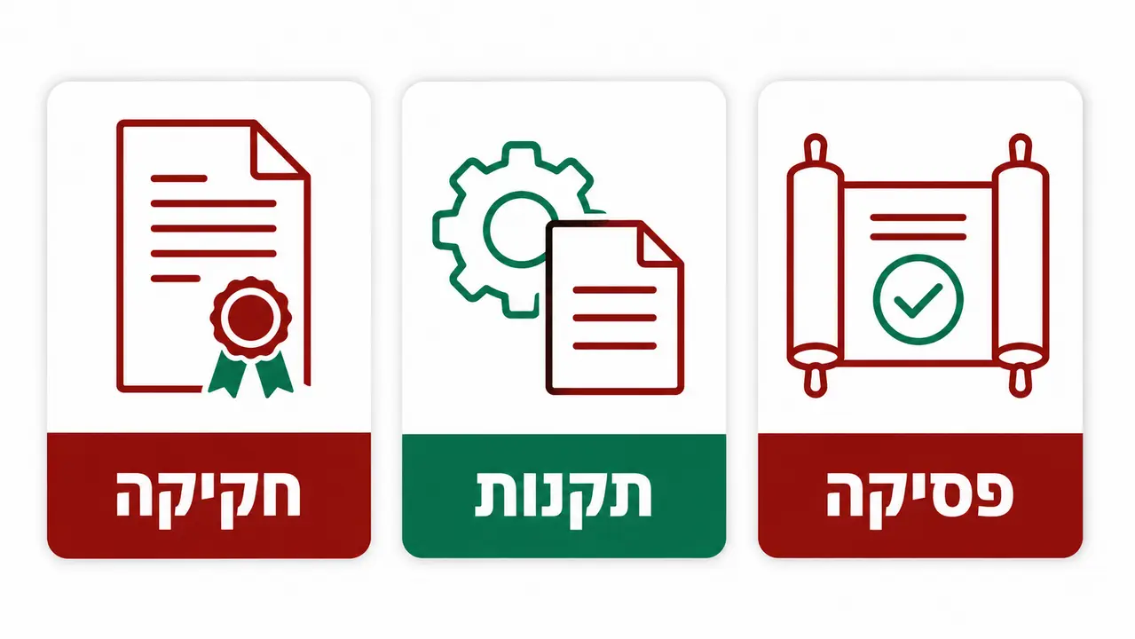 חקיקה, תקנות ופסיקה. שלוש מילים שמתערבבות כל הזמן